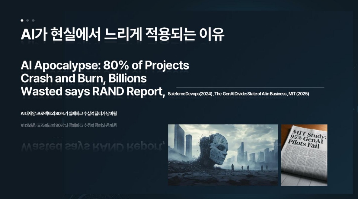LG CNS 주민식 AI선행기술연구소장 "Agentic AI 자율성의 진화와 Physical AI의 초입에서의 제조지능화 사례와 한계의 이해들 "   ⓒ 2026 AX이니셔티브 컨퍼런스 발표자료집 2026 AX Initiative Conference Proceedings