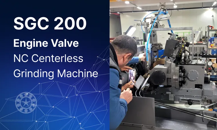 NC Centerless Grinding Machine (with Hydrostatic Spindle & Guide) for Engine Valve Application | 엔진밸브 연삭용 NC 센터리스 연삭기 SGC 200